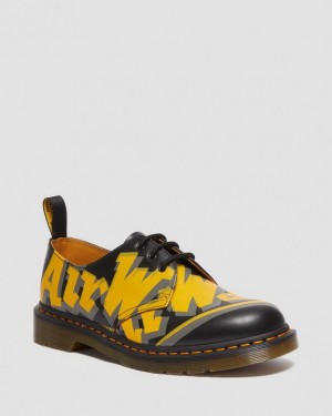 BLACK+MULTI — Airwair Vintage Smooth Dr.Martens 1461 Airwair Vintage Smooth Leather Oxford Shoes | SN-DM85028