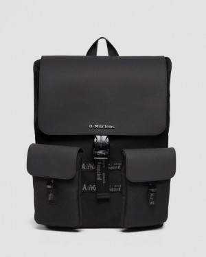 BLACK — Rubberised Leather+Extra Tough 50/50 Dr.Martens Extra Tough Leather Backpack | SN-DM84771