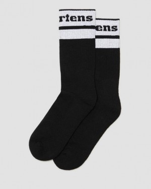Black+White — Cotton Blend Dr.Martens Athletic Logo Organic Cotton Blend Socks | SN-DM85245
