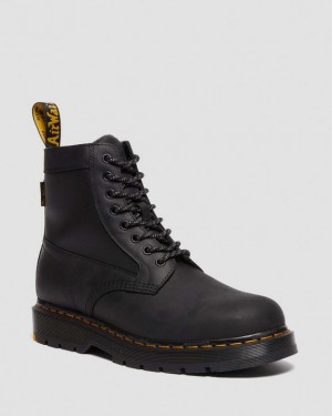 Black Dr.Martens 1460 Trinity Wintergrip Waterproof Boots | SN-DM84438