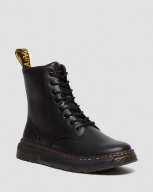 Black Dr.Martens Crewson Classic Leather Everyday Boots | SN-DM84865