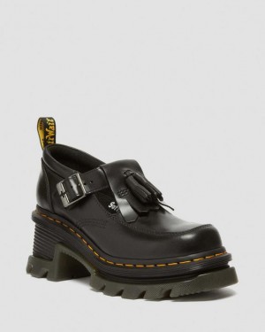 Black — Atlas Dr.Martens Corran Atlas Leather Mary Jane Heeled Shoes | SN-DM84375