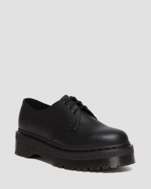 Black — Felix Rub Off Dr.Martens Vegan 1461 Mono Felix Platform Shoes | SN-DM84724