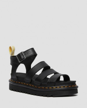 Black — Felix Rub Off Dr.Martens Vegan Blaire Felix Gladiator Sandals | SN-DM84630