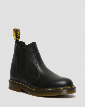Black — Industrial Full Grain Dr.Martens 2976 Slip Resistant Leather Chelsea Boots | SN-DM84944