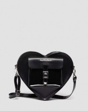 Black — Kiev Dr.Martens Heart Shaped Leather Backpack | SN-DM84785