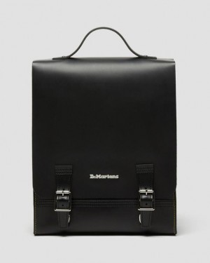 Black — Kiev Dr.Martens Leather Box Backpack | SN-DM84780
