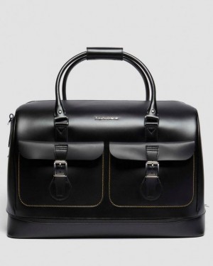 Black — Kiev & Smooth Dr.Martens Smooth Leather Weekender Bag | SN-DM84760