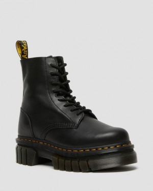 Black — Nappa Lux Dr.Martens Audrick Nappa Leather Platform Ankle Boots | SN-DM84680