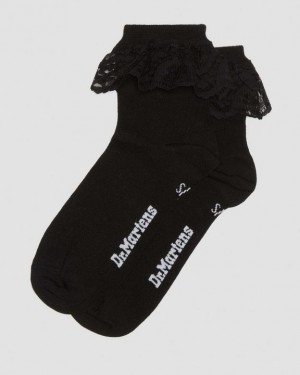 Black — Organic Cotton Blend Dr.Martens Frill Organic Cotton Socks | SN-DM85239