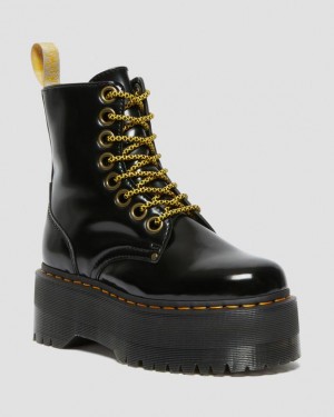 Black — Oxford Dr.Martens Vegan Jadon Boot Max Platforms | SN-DM84656