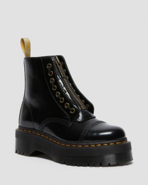 Black — Oxford Dr.Martens Vegan Sinclair Platform Boots | SN-DM84169