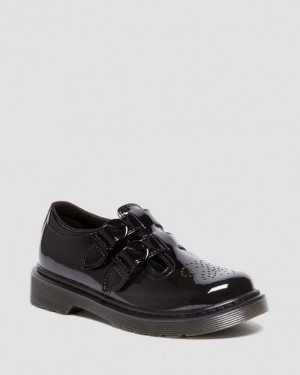 Black — Patent Leather Dr.Martens Junior 8065 Patent Leather Mary Jane Shoes | SN-DM84448