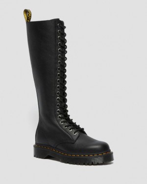 Black — Pisa Dr.Martens 1B60 Bex Pisa Leather Knee High Boots | SN-DM84677