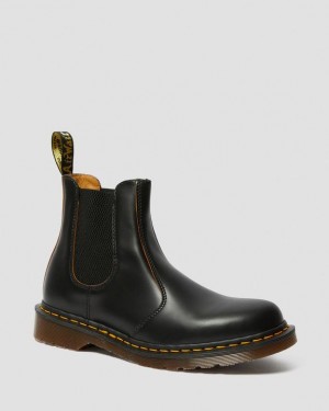 Black — Quilon Dr.Martens 2976 Vintage Made In England Chelsea Boots | SN-DM84940