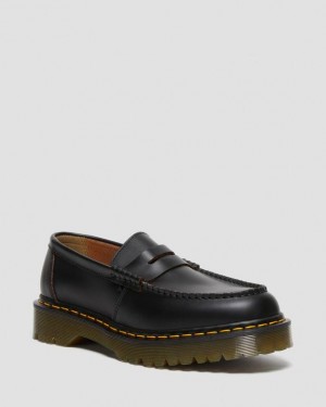 Black — Quilon Dr.Martens Penton Bex Made in England Quilon Leather Loafers | SN-DM84480