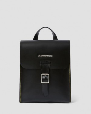 Black — Smooth+Kiev Dr.Martens Leather Mini Backpack | SN-DM84779