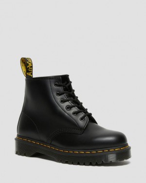 Black — Smooth Leather Dr.Martens 101 Bex Smooth Leather Ankle Boots | SN-DM84248