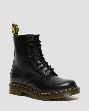 Black — Smooth Leather Dr.Martens 1460 Smooth Leather Lace Up Boots | SN-DM84319