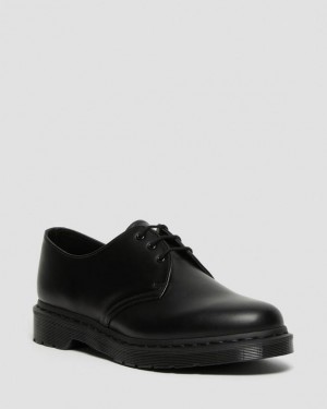 Black — Smooth Leather Dr.Martens 1461 Mono Smooth Leather Oxford Shoes | SN-DM85053