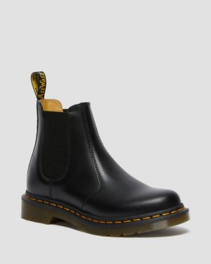 Black — Smooth Leather Dr.Martens 2976 Smooth Leather Chelsea Boots | SN-DM84358