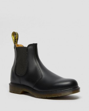 Black — Smooth Leather Dr.Martens 2976 Smooth Leather Chelsea Boots | SN-DM84937