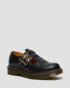 Black — Smooth Leather Dr.Martens 8065 Smooth Leather Mary Jane Shoes | SN-DM84475