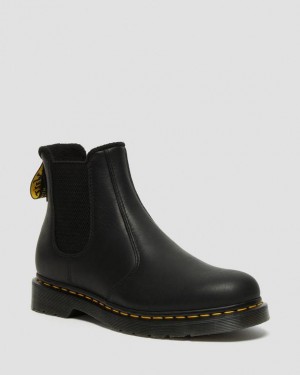 Black — Valor Wp Dr.Martens 2976 Warmwair Leather Chelsea Boots | SN-DM84986