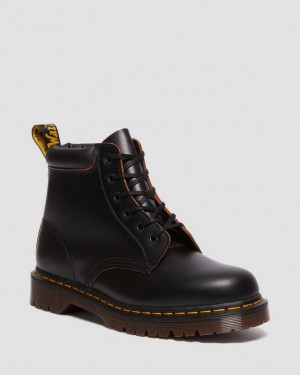 Black — Vintage Smooth Dr.Martens 939 Vintage Smooth Leather Lace Up Boots | SN-DM84904