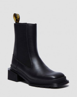 Black — Wanama Dr.Martens Maybole Square Toe Chelsea Boots | SN-DM84393