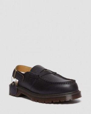 Black — Westminster Dr.Martens Penton Westminster Leather Slingback Mules | SN-DM84581