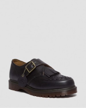 Black — Westminster Dr.Martens Ramsey Westminster Leather Buckle Creepers | SN-DM84544