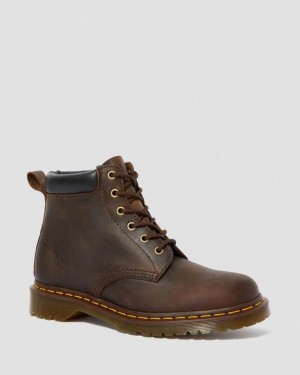 Brown — Crazy Horse Dr.Martens 939 Ben Boot Crazy Horse Leather Lace Up Boots | SN-DM84847