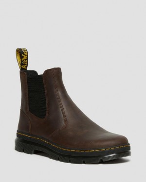 Brown — Crazy Horse Dr.Martens Embury Crazy Horse Leather Casual Boots | SN-DM84960