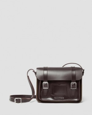 Burgundy — Kiev & Smooth Dr.Martens 11 inch Leather Messenger Bag | SN-DM84753