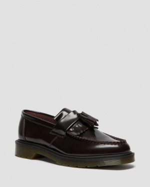 Cherry Red — Arcadia Dr.Martens Adrian Arcadia Leather Tassel Loafers | SN-DM85002