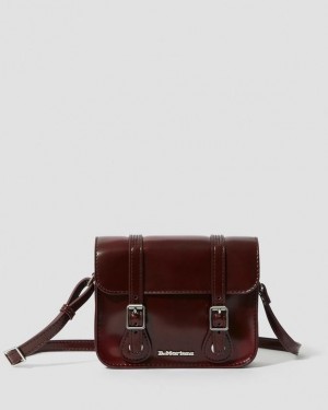 Cherry Red — Oxford Rub Off Dr.Martens 7 Inch Vegan Crossbody Bag | SN-DM84768