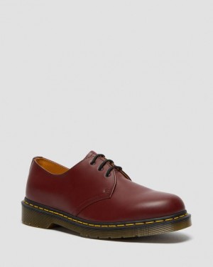 Cherry Red — Smooth Leather Dr.Martens 1461 Smooth Leather Oxford Shoes | SN-DM85041
