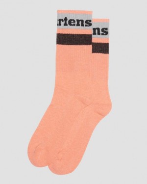 Coral — Cotton Blend Dr.Martens Athletic Logo Organic Cotton Blend Socks | SN-DM85237