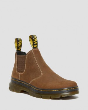 Cream — Pit Quarter Dr.Martens Hardie II Leather Chelsea Work Boots | SN-DM84917