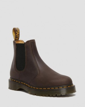 Dark Brown — Crazy Horse Dr.Martens 2976 Bex Crazy Horse Chelsea Boots | SN-DM84662