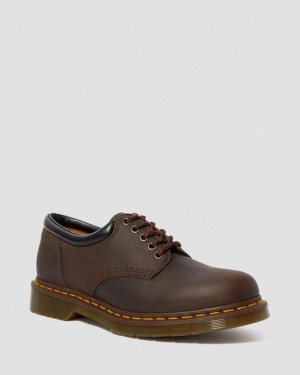 Dark Brown — Crazy Horse Dr.Martens 8053 Crazy Horse Leather Casual Shoes | SN-DM84972