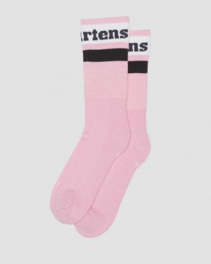 Fondant Pink — Cotton Blend Dr.Martens Athletic Logo Organic Cotton Blend Socks | SN-DM85217