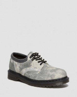 Grey+Black+White Dr.Martens 8053 Stonewashed Suede Casual Shoes | SN-DM85061