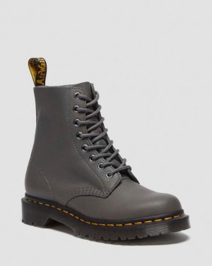 Gunmetal — Virginia Dr.Martens 1460 Virginia Leather Boots | SN-DM84220