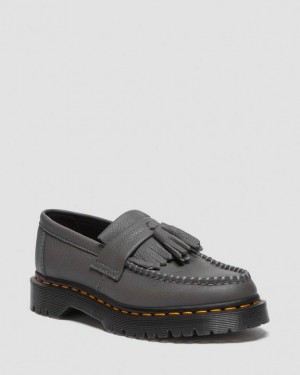 Gunmetal — Virginia Dr.Martens Adrian Virginia Leather Tassel Loafers | SN-DM84504