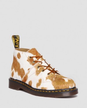 JERSEY COW PRINT — Hair On Dr.Martens Church Hair-On Cow Print Monkey Boots | SN-DM84194