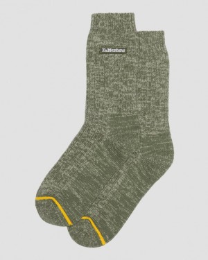 Khaki — Organic Cotton Blend Dr.Martens Merino Organic Cotton Blend Socks | SN-DM85247