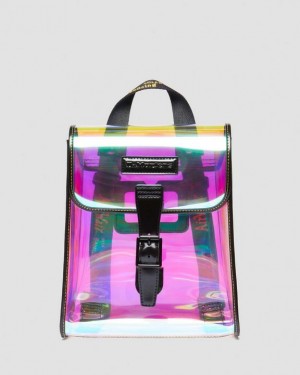 Multi+Black Dr.Martens Iridescent Transparent Mini Backpack | SN-DM84783