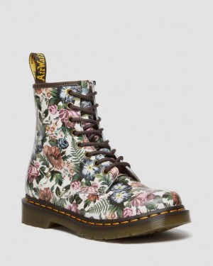 Multi — Backhand Dr.Martens 1460 English Garden Leather Lace Up Boots | SN-DM84289